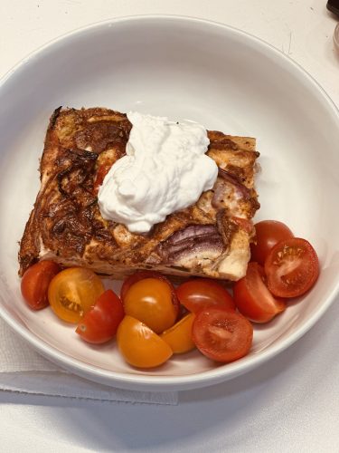 Sweet Potato, Onion, and Egg Breakfast Bake